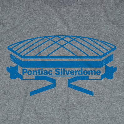 The Pontiac Silverdome Michigan Detroit T-Shirt Graphic Gray