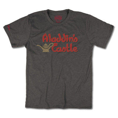 Aladdin's Castle Arcade T-Shirt Front Dark Brown