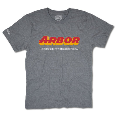 Arbor Drugs Michigan T-Shirt Front Gray