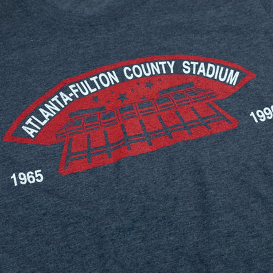 Atlanta-Fulton County Stadium Detail Dark Blue