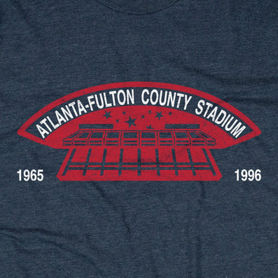 Atlanta-Fulton County Stadium Graphic Dark Blue