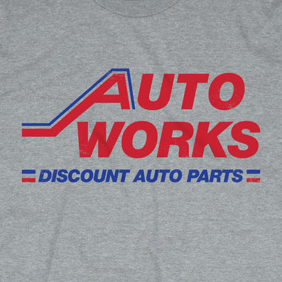 Auto Works Discount Auto Parts Stores Michigan T-Shirt Graphic Light Gray