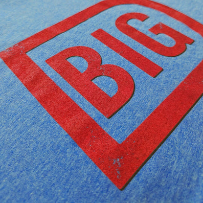 Big D Dallas Texas Nickname T-Shirt Detail Left Royal Blue