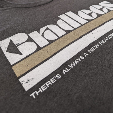 Bradlees 90s Discount Department Store T-Shirt Detail Left Dark Brown