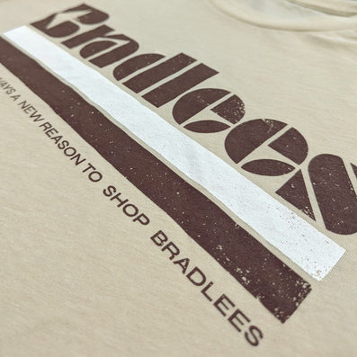 Bradlees 90s Discount Department Store T-Shirt Detail Right Beige