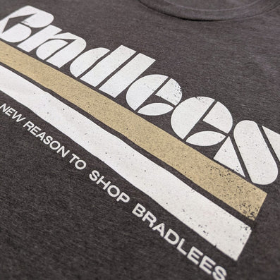 Bradlees 90s Discount Department Store T-Shirt Detail Right Dark Brown