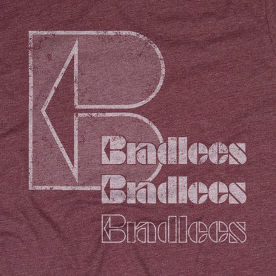 Bradlees Discount Department Store T-Shirt Graphic Burgundy