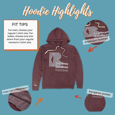 Bradlees Hoodie Highlights Burgundy