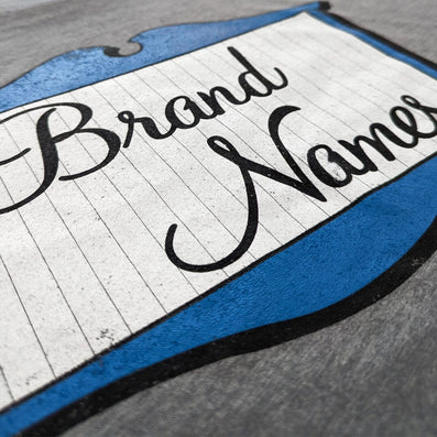 Brand Names Department Stores Buffalo Upstate New York T-Shirt Detail Left Gray