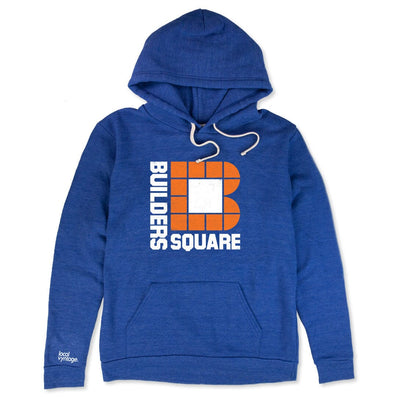 Builders Square Hoodie Front Cobalt Blue
