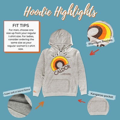 Caldor Discount Department Store Hoodie Highlights Light Gray