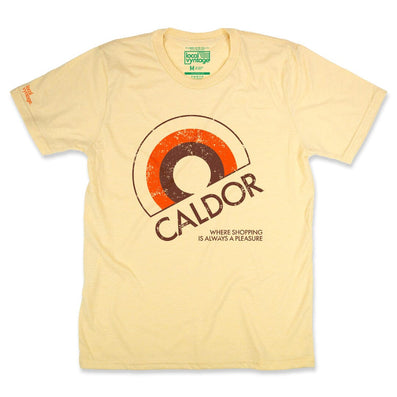 Caldor Discount Department Store T-Shirt Front Faded Yellow