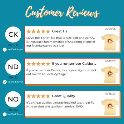 Caldor Discount Department Store T-Shirt Reviews Faded Yellow