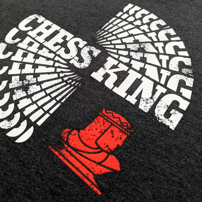 Chess King T-Shirt Detail Right Dark Gray