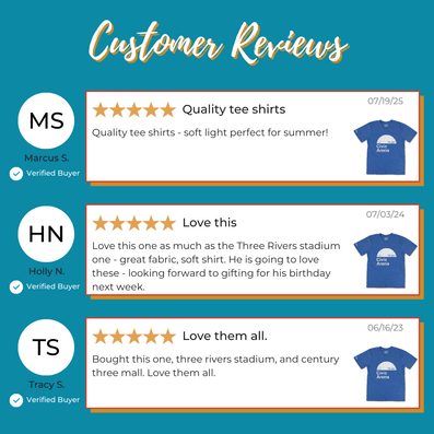 Civic Arena Pittsburgh T-Shirt Reviews Bright Blue