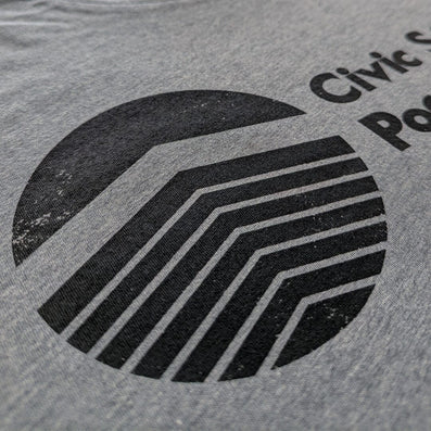 Civic Stadium Portland Oregon T-Shirt Detail Logo Gray