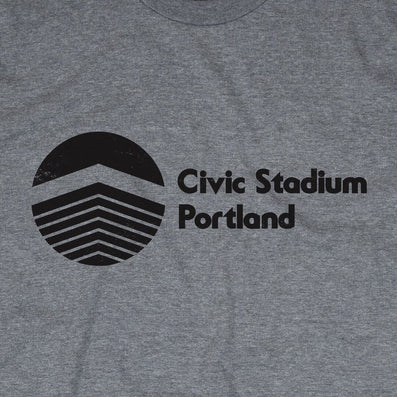 Civic Stadium Portland Oregon T-Shirt Graphic Gray
