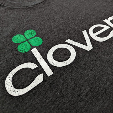 Clover Discount Department Store T-Shirt Detail Left Dark Gray