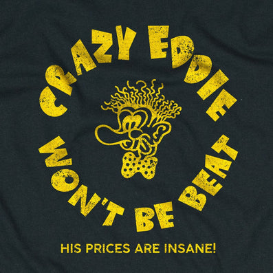 Crazy Eddie Electronics Store T-Shirt Graphic Black