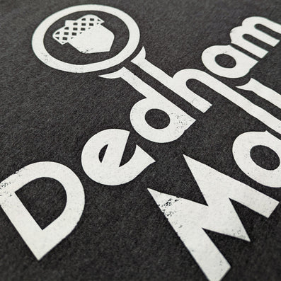 Dedham Mall Massachusetts T-Shirt Detail Left Dark Gray
