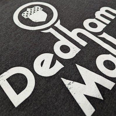 Dedham Mall Massachusetts T-Shirt Detail Left Dark Gray