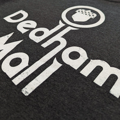 Dedham Mall Massachusetts T-Shirt Detail Right Dark Gray