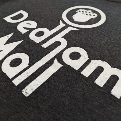 Dedham Mall Massachusetts T-Shirt Detail Right Dark Gray