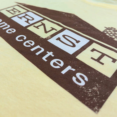 Ernst Home Center Home Improvement Stores T-Shirt Detail Right Faded Yellow