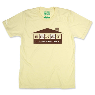 Ernst Home Center Home Improvement Stores T-Shirt Front Faded Yellow