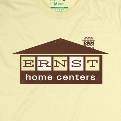 Ernst Home Center Home Improvement Stores T-Shirt Graphic Faded Yellow