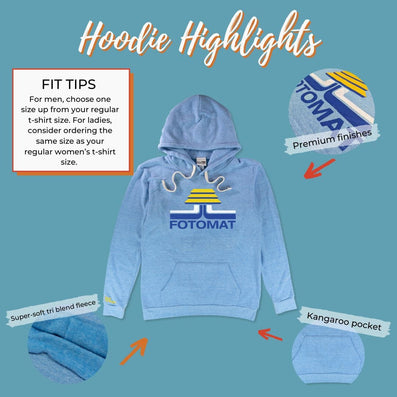 Fotomat Hoodie Highlights Sky Blue