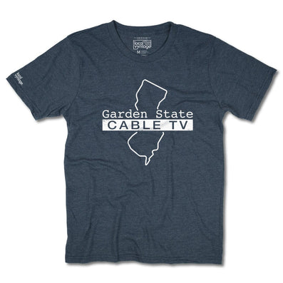 Garden State Cable TV New Jersey T-Shirt Front Dark Blue