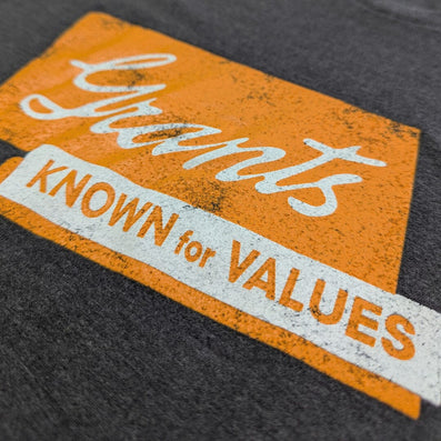 Grants Stores T-Shirt Detail Right Dark Gray