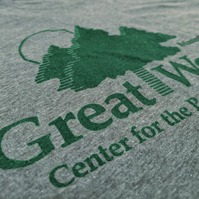 Great Woods Mansfield Massachusetts T-Shirt Detail Left Gray
