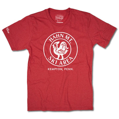 Hahn Mt. Ski Area Kempton Pennsylvania T-Shirt Front Red