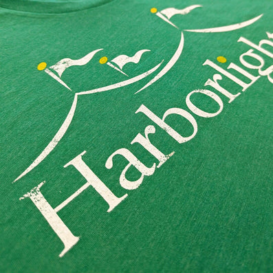 Harborlights Amphitheater Boston Massachusetts T-Shirt Detail Left Green
