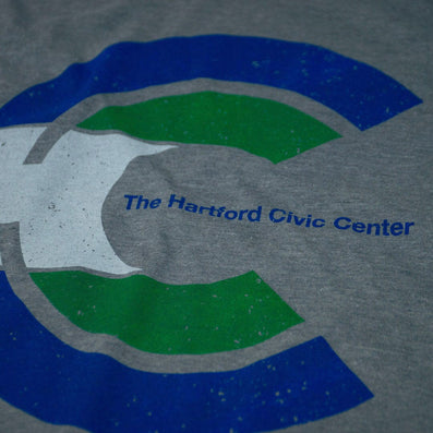 Hartford Civic Center Connecticut T-Shirt Detail Grey With Blue