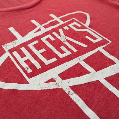 Heck's Discount Department Store T-Shirt Detail Left Red