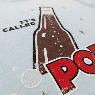 It's Called Pop T-Shirt Detail Left Faded Aqua