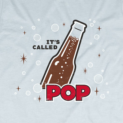 It's Called Pop T-Shirt Graphic Faded Aqua