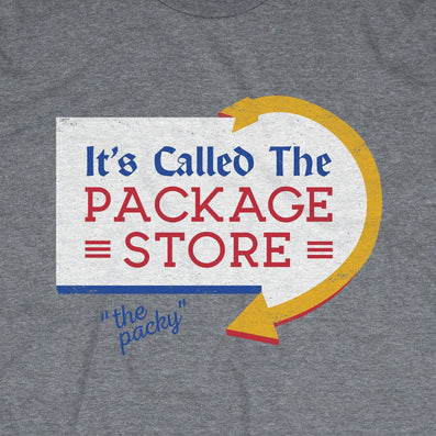 The Packy It's Called The Package Store T-Shirt Graphic Gray