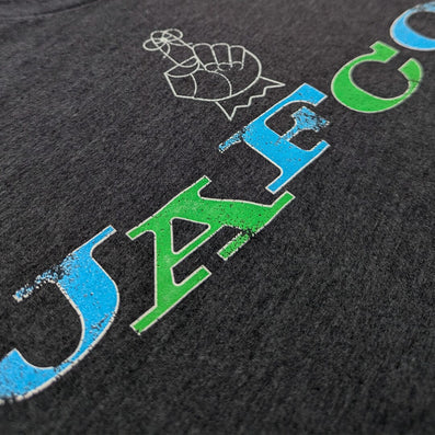 Jafco Catalog Show Room Stores T-Shirt Detail Left Dark Gray