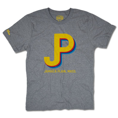 Jamaica Plain JP Massachusetts T-Shirt Front Gray