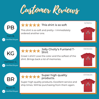 Jolly Cholly's Funland Massachusetts T-Shirt Reviews Red