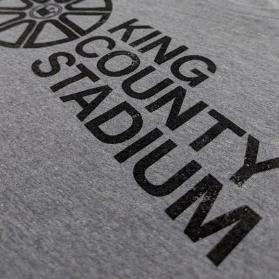 King County Stadium The Kingdome Seattle Washington State T-Shirt Detail Right Gray
