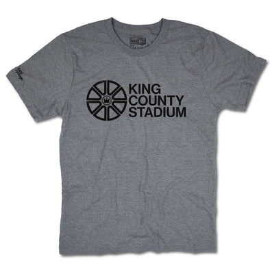 King County Stadium The Kingdome Seattle Washington State T-Shirt Front Gray