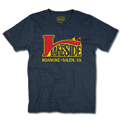 Lakeside Park Amusement Park Roanoke Salem Virginia T-Shirt Front Dark Blue