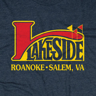 Lakeside Park Amusement Park Roanoke Salem Virginia T-Shirt Graphic Dark Blue