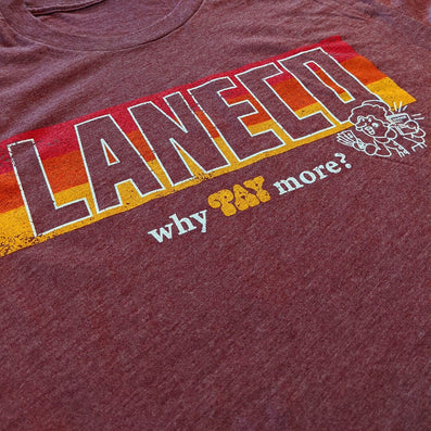 Laneco Supermarket T-Shirt Detail Burgundy