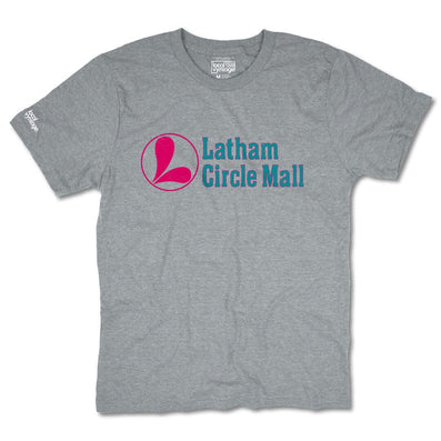 Latham Circle Mall Latham Albany New York T-Shirt Front Light Gray